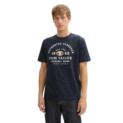 Abbildung von TOM Tailor Printed Tshirt print, Herren, Größe: 3XL, Sky captain blue