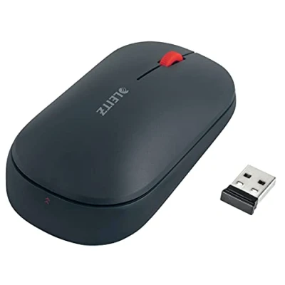 Abbildung von Leitz SureTrack Kabellose Bluetooth Maus, Beidhändige Maus für Laptop/Computer, oder 2,4 GHz USB A Dongle Anschluss, Windows, Android &amp; Apple, Cosy Serie, Samtgrau, 65310089