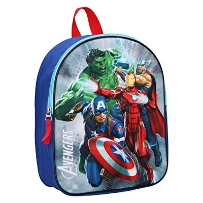 Abbildung von Marvel The Avengers Kinderrucksack 3D Hulk, Thor, Iron Man und Captain America Blau