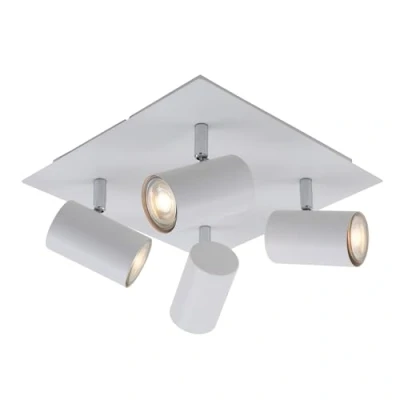 Abbildung von Briloner Leuchten Deckenspot, schwenkbar, Deckenlampe, Deckenleuchte 4 flammig, GU10, max. 40 Watt, Weiß, Metall, W
