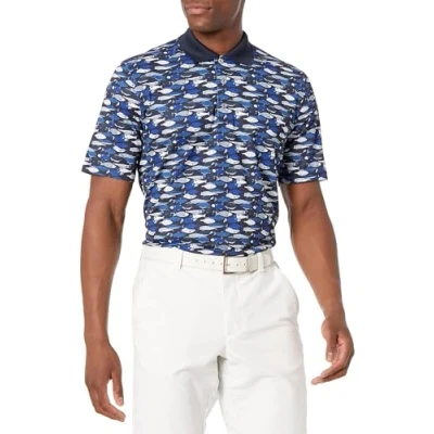 Abbildung von Amazon Essentials Herren Golf Polo Shirt, Schnell Trocknend, Normale Passform, Blau Fisch, M
