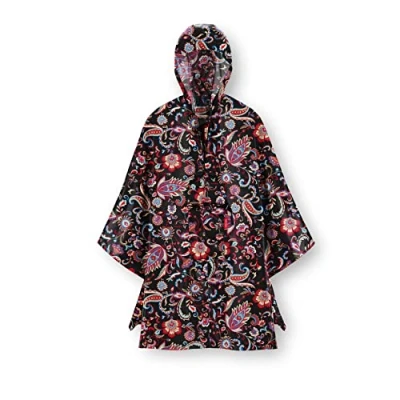 Abbildung von reisenthel Mini Maxi Poncho AN7064 Paisley Black Regenüberwurf aus hochwertigem Polyestergewebe wasserabweisend B 141 x H 93 T 0 cm