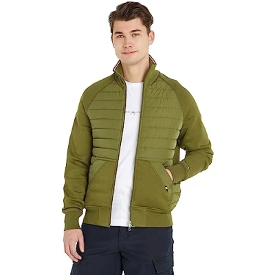 Abbildung von Tommy Hilfiger Herren Cardigan mit Reißverschluss, Grün (Putting Green), M