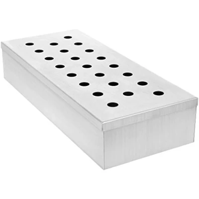 Abbildung von com four® Räucherbox für Smoker, Kugel und Gas Grill Smokerbox tolles Raucharoma beim BBQ aus rostfreiem Edelstahl