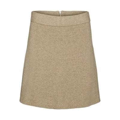 Abbildung von Vero Moda Vmgold Skater Skirt Minirock, Damen, Größe: Large, Silver mink melange