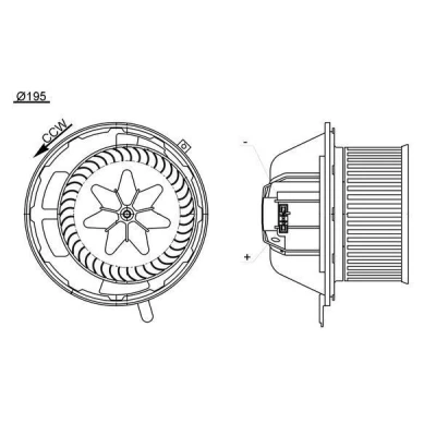 Abbildung von MAHLE ORIGINAL AB 194 000S Innenraumgebläse für Linkslenker ohne integrierten Regler BMW: 3 Saloon, Coupe, Touring kfzteile, mister auto, atp