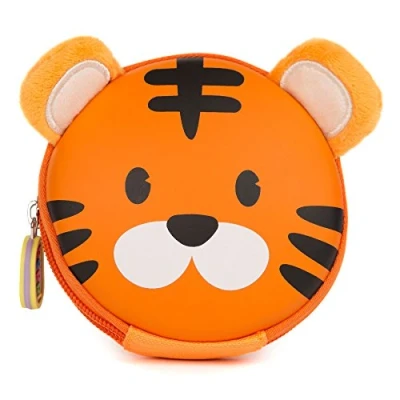 Abbildung von boppi Tiny Trekker Kinder Schlüssel Reise Beutel Münzen Handtasche Mini Geldbeutel Schlüsseltasche Reißverschluss Unterarmtasche Tiger