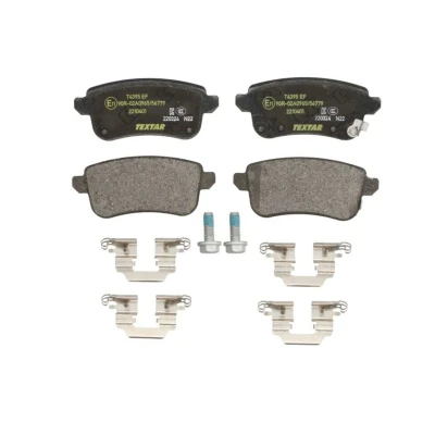 Abbildung von TEXTAR 2210401 Bremsbelagsatz mit akustischer Verschleißwarnung Bremssattelschrauben Zubehör FORD: Focus Mk4 Turnier, Kuga Mk3