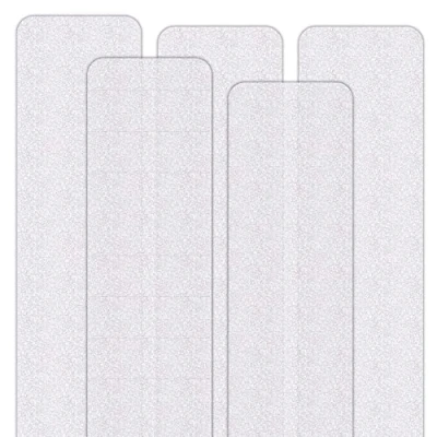 Abbildung von SeKi Antirutsch Streifen 5 Stk. 75x10cm Transparent für Treppen, Dusche, Badewanne selbstklebend; barfußfreundlich Rutschklasse R9 nach DIN 51130; Anti Rutsch Klebeband