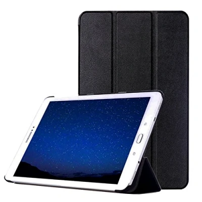 Abbildung von subtel® Flip Cover Tablethülle für Samsung Galaxy Tab S2 9.7 (SM T810 / SM T813 T815 T819) Tablet Schutzhülle mit Ständer, Kunstleder schwarz Case Bumper Klapphülle faltbar Tasche Hülle