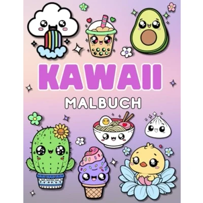 Abbildung von Kawaii Malbuch: 150 süße Motive von Essen, Tieren, Snacks