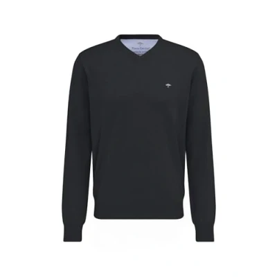 Abbildung von FYNCH HATTON Strickpullover »FYNCH Pullover mit V Kragen«, Ausschnitt