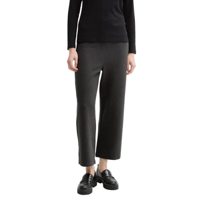 Abbildung von TOM Tailor Denim Cropped Culotte Stoffhose, Damen, Größe: Large, Shale grey melange