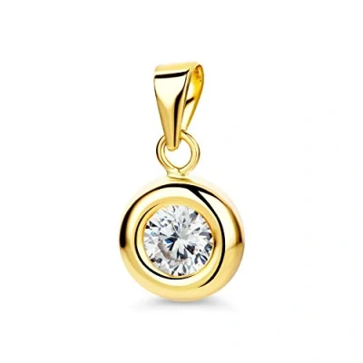 Abbildung von Orovi Anhänger Damen Gelbgold 9 Karat/375 Gold mit Zirkonia Schmuck für Frauen