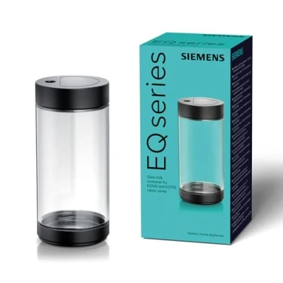 Abbildung von SIEMENS Milchbehälter aus Glas, TZ80008, spülmaschinengeeignet, 0,7 Liter passend für Kaffeevollautomaten EQ6 plus, EQ500 classic, EQ700 classic