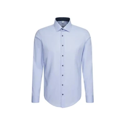 Abbildung von Seidensticker Herren Slim Bügelfrei Kent Patch Shirt, hellblau, 41