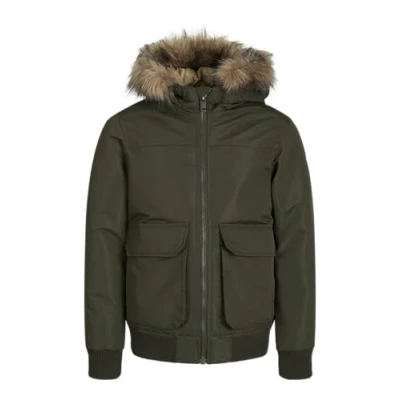 Abbildung von Jack &amp; Jones Junior Outdoorjacke »JJECONSTRUCT DETACHABLE FUR BOMBER JNR«, mit Kapuze