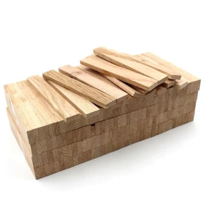 Abbildung von 80x Holzleiste 22x8x160mm Roteiche lose Bastelklötzchen zum Basteln Bastelstäbe (Roteiche 22x8mm)