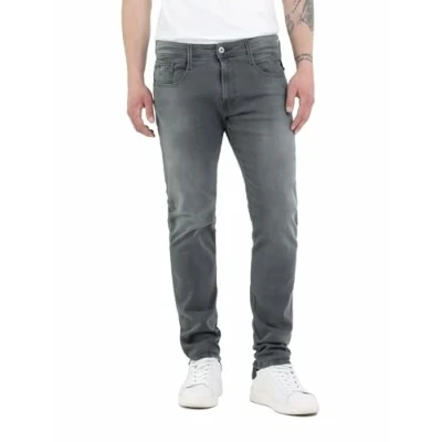 Abbildung von Replay Herren Jeans Anbass Slim Fit mit Comfort Stretch, Dark Grey 096 (Grau), 32W / 36L