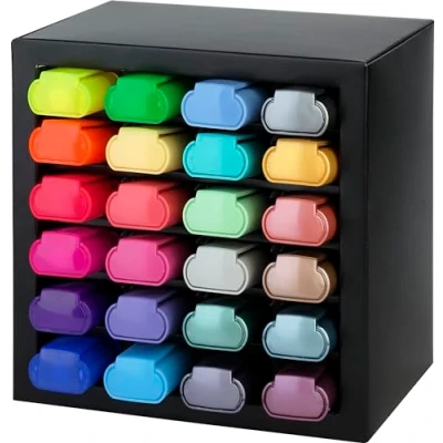 Abbildung von Faber Castell 254602 Textmarker Set 24 teilig, Tischset mit allen Neon , Pastell und Metallicfarben