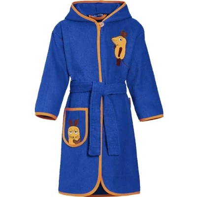 Abbildung von Playshoes Unisex Kinder Frottee Bademantel Morgenmantel, Marine Die Maus, 134/140