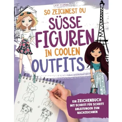 Abbildung von So zeichnest du süße Figuren in coolen Outfits: Ein Zeichenbuch mit Schritt für Anleitungen zum Nachzeichnen