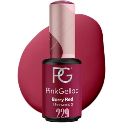 Abbildung von Pink Gellac UV Nagellack 229 Berry Red 8 ml Shellac Rot Einfache Anwendung Gel Nail Polish für 14 Tage Salonqualität Made in Holland