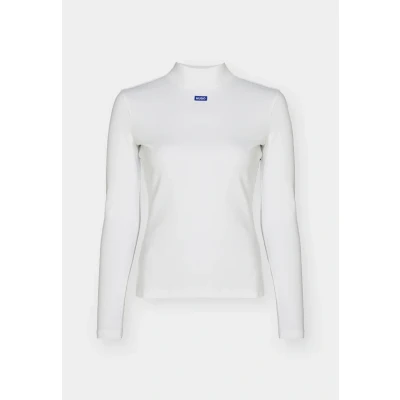 Abbildung von HUGO EASY Longsleeve Langarmshirt, Damen, Größe: XL, White