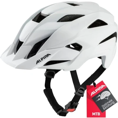 Abbildung von ALPINA KAMLOOP Individuell Anpassbarer, Leichter &amp; Sicherer Fullface Fahrradhelm Mit Kinnbügel Für Erwachsene, white matt, 51 55 cm