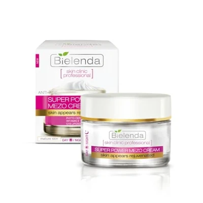Abbildung von Bielenda Professional Anti Falten Verjüngung Mezo Creme, Creme mit Q10 und Vitamin E, Aging Gesichtspflege, Tag Nacht, 50 ml