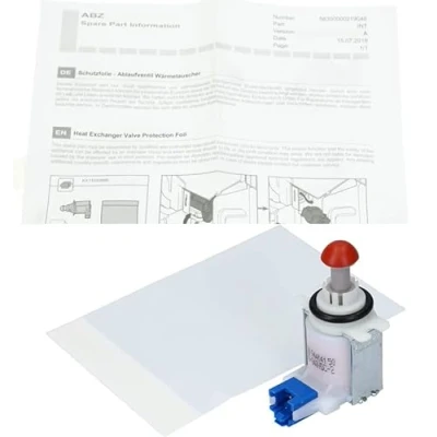 Abbildung von Ablaufventil Spülmaschine kompatibel mit Bosch Siemens Neff 11033896 ex 00631199 ERRORE E19 + Schutz Bedienungsanleitung Original BSH fluoreszierendem Schlüsselring