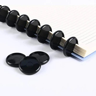 Abbildung von Eagle Discbound Expansion Discs, 1 Zoll, geeignet für anpassbare Notebooks und Planer, Kunststoff, schwarz, 11 Stück (schwarz)