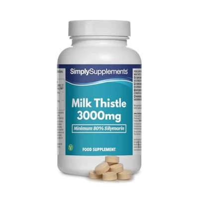 Abbildung von Mariendistel 3000mg 360 Tabletten Geeignet für Veganer Versorgung 6 Monate SimplySupplements