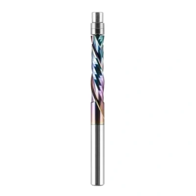 Abbildung von SpeTool Bündigfräser 6mm Schaft Spiralnutfräser Up&amp;Down Kompressions VHM Schnittbreite 28mm Kopierfräser für Oberfräse Spiralgenutet TAC Beschichtung doppeltem Kugellager Unten zum Holzbearbeitung