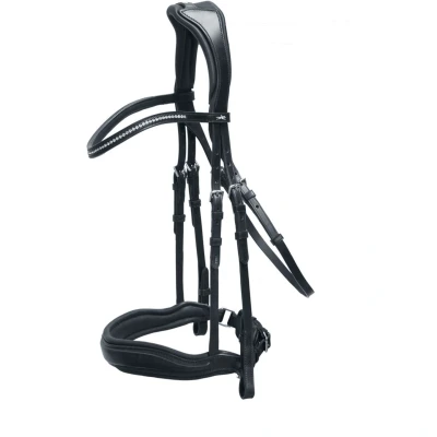 Abbildung von Schockemöhle Trense Premium Slimford Schwarz/Silber Warmblut