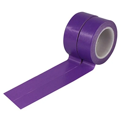 Abbildung von UOOOM 2 Rolls 10m x 15mm Beautiful Washi Tape Masking deko klebeband buntes Klebebänder DIY scrapbook (Violett)