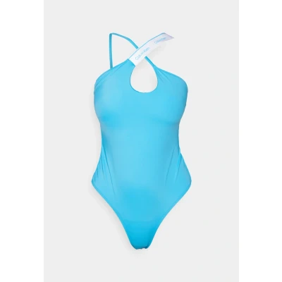Abbildung von Calvin Klein Swimwear Halter ONE Piece Badeanzug, Damen, Größe: Medium, Malibu blue