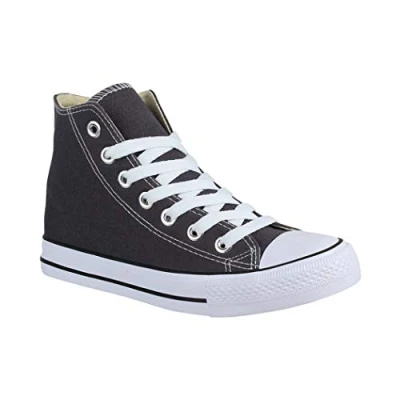 Abbildung von Elara Unisex Sneaker High Top Sportschuhe Chunkyrayan 3600 3601 DK.Grey 42