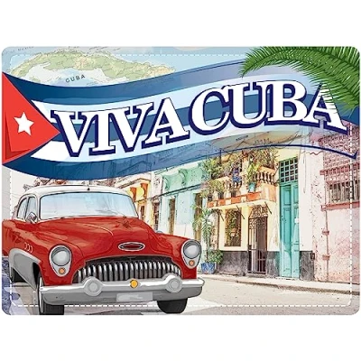 Abbildung von Dodino 30x40cm blechschilder, Viva CUBA, retro vintage Kuba, nostalgic Schild Oldtimer