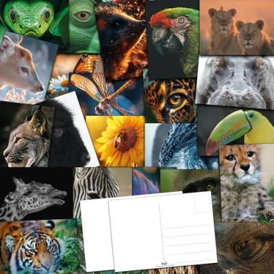 Abbildung von the lazy panda card company 64 Postkarten Makro Nahaufnahmen der Natur Schöne Naturaufnahmen aus einem anderen Blickwinkel