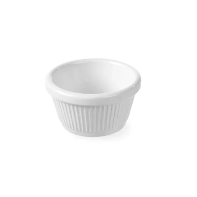 Abbildung von HENDI Mini Auflaufförmchen 4 Stk. 50 ml Ø 7 x 3,5 weiß stapelbar klein, Melamin