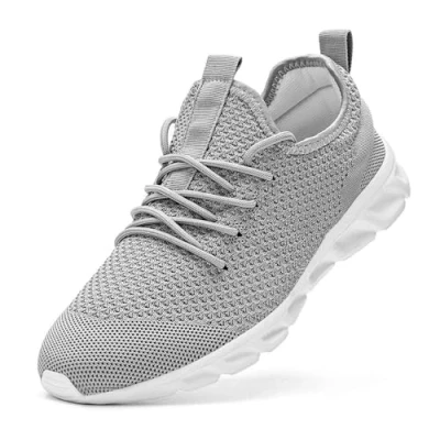 Abbildung von Damyuan Herren Laufschuhe Turnschuhe Sportschuhe Running Sneaker Freizeit Straßenlaufschuhe Fashion Leichtgewichts Atmungsaktiv Walkingschuhe Outdoor Fitness Jogging Sportsschuhe Grau 41 EU