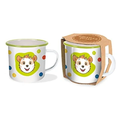 Abbildung von Trötsch Bobo Siebenschläfer Emailletasse Punkte: Kaffeetasse Teetasse Geschenkidee Geschenk Tasse Emaillebecher