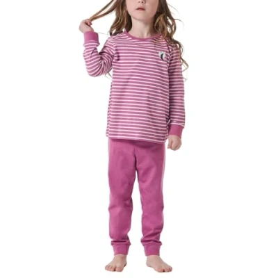 Abbildung von Schiesser Natural LOVE Pyjama für Kinder, Größe: 92, Rosa weiss