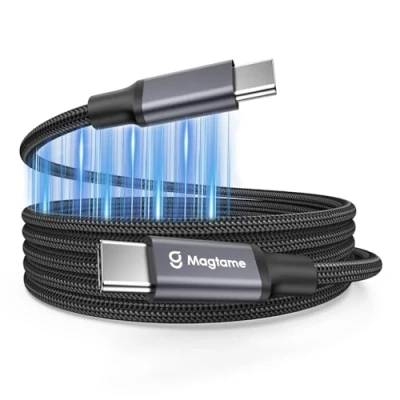 Abbildung von Magtame USB 4 Kabel 240W, 0.7M C Kabel, Support Display 8K@60HZ, 4K@144HZ auf Hub Docking Station