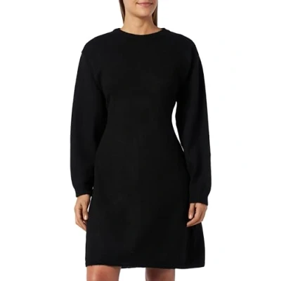 Abbildung von MAMALICIOUS Damen Mllight L/S Abk Knit Dress A., Schwarz, L