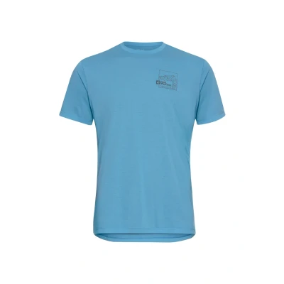 Abbildung von Jack Wolfskin Vonnan Graphic Tshirt print, Herren, Größe: XL, Peak trail chartreuse