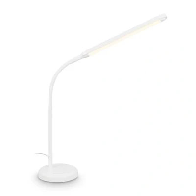 Abbildung von BRILONER LED Schreibtischlampe mit Touch, dimmbar, schwenkbar, warmweiß, Tischlampe, Lampe, Nachttischlampe, Tischleuchte, Deko, Bürolampe, Leselampe Bett, Leselicht, 13x72,5 cm, Weiß