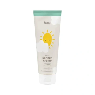 Abbildung von boep Sonnencreme Sensitiv LSF50 Für Gesicht &amp; Körper Mineralischer Sonnenschutz Babys, Kinder Erwachsene Mineralische den Strand Vegane Naturkosmetik (100ml)