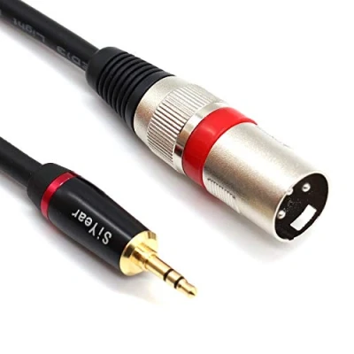 Abbildung von SiYear 3,5 mm Mini Klinkenstecker Stereo auf XLR Stecker Mikrofonkabel, unsymmetrisch, 1/8 Zoll 3 Pin Verbindungskabel Adapter (1,5 m)